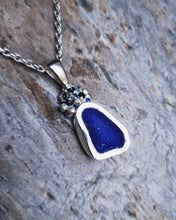 Load image into Gallery viewer, TREASURE Royal Blue Sea Glass & Ten Blue Sapphires Necklace - 2023 Limited Edition 1/1