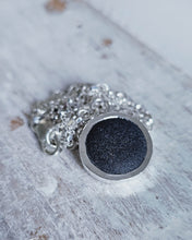 Load image into Gallery viewer, MERMAID Necklace - Pirate Black Sea Glass in Silver