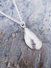 Load image into Gallery viewer, BESPOKE - Fistral Beach Cornish Mussel Shell Necklace in Sterling Silver
