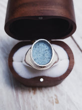 Load image into Gallery viewer, Men's Signet - Sea Glass in Silver