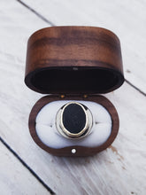 Load image into Gallery viewer, Men's CAPTAIN Signet - Sea Glass in 18ct Yellow Gold + Silver