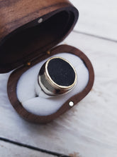 Load image into Gallery viewer, Men's CAPTAIN Signet - Sea Glass in 18ct Yellow Gold + Silver