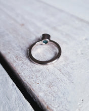 Load image into Gallery viewer, MERMAID Engagement Ring - Round Sea Glass Solitaire in 18ct Gold or Silver
