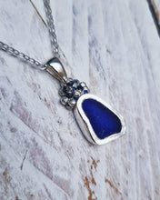 Load image into Gallery viewer, TREASURE Royal Blue Sea Glass &amp; Ten Blue Sapphires Necklace - 2023 Limited Edition 1/1
