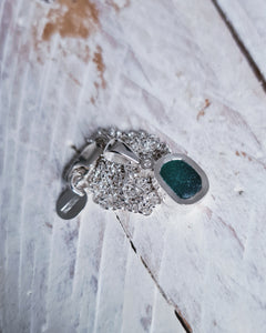 Sea Glass & Ocean Diamond Necklace - ULTRA RARE - Teal - Christmas 1/5