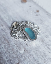 Load image into Gallery viewer, MERMAID Necklace - Turquoise Sea Glass in Silver
