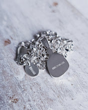 Load image into Gallery viewer, MERMAID Necklace - Deep Purple Sea Glass + Certified 1.5mm Ocean Sourced Diamond in Silver
