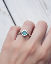 Load image into Gallery viewer, MERMAID Engagement Ring - Round Sea Glass Solitaire in 18ct Gold, 9ct Gold or Silver
