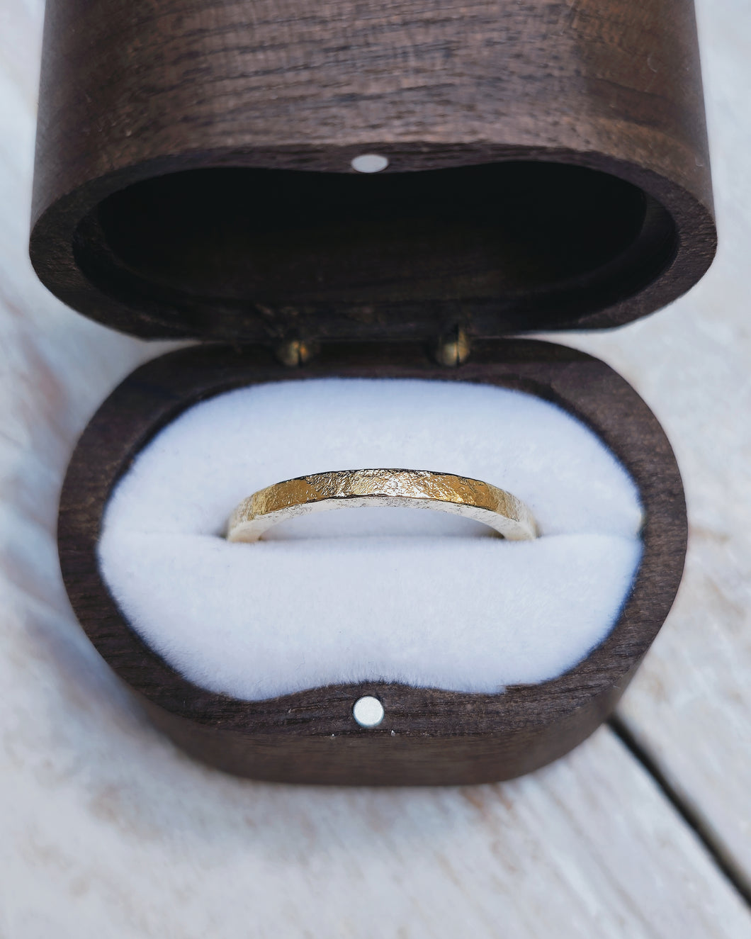 PORTHLEVEN STORM Wedding Ring in 18ct Gold or Silver by South Jewellery