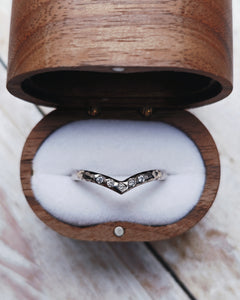 CAVERN Wedding Ring - Five Certified 1.3mm Ocean Sourced Diamonds (No Diamond Option Also Available) in 18ct Gold or Silver by South Jewellery