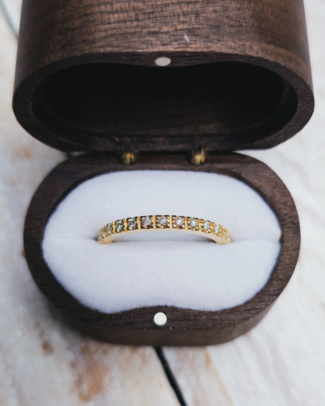 CELESTIAL Full Eternity Ring - Certified 1.5mm Ocean Sourced Diamonds 0.40ct in 18ct Gold by South Jewellery