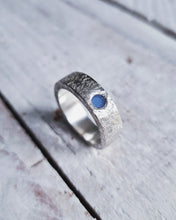 Load image into Gallery viewer, Men&#39;s EMPEROR Wedding Ring - Round Sea Glass in Silver or 18ct Gold by South Jewellery
