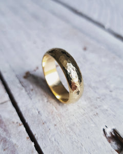 Men's OCEAN Wedding Ring in Silver or 18ct Gold by South Jewellery
