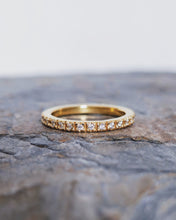 Load image into Gallery viewer, Close up of dazzling full eternity ring with diamonds that were found by diamond divers.

