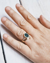 Load image into Gallery viewer, EMPRESS Wedding Ring - Round Sea Glass in 18ct Gold or Silver
