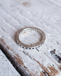 INFINITY Full Eternity Ring - 1.5mm Sapphires or Certified 1.5mm Ocean Sourced Diamonds 0.50ct in 18ct Gold or Silver