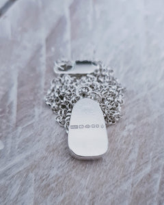 BESPOKE - Sea Glass Bezel Necklace (No Diamond Option Also Available) in Sterling Silver or 9ct Gold
