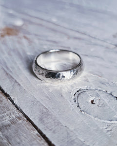 Men's OCEAN Wedding Ring in Silver or 18ct Gold