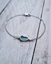 Load image into Gallery viewer, BESPOKE - Sea Glass Bezel Bracelet (No Diamond Option Also Available) in Sterling Silver or 9ct Gold
